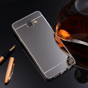 Луксозен силиконов гръб Mirror с огледален ефект в сиво за Samsung A520 Galaxy A5 (2017)