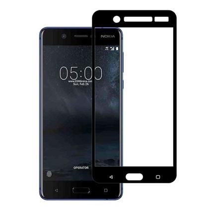 3D Стъклен протектор Full Cover за Nokia 5, Черен