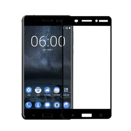 3D Стъклен протектор Full Cover за Nokia 6, Черен