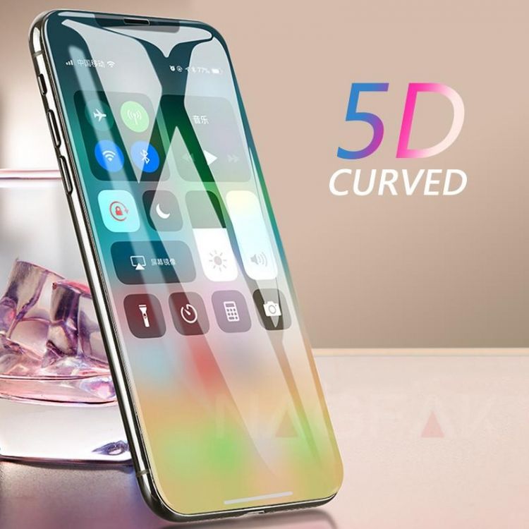 5D Стъклен протектор, Full Glue Cover за IPhone X/XS (5,8"), Прозрачен
