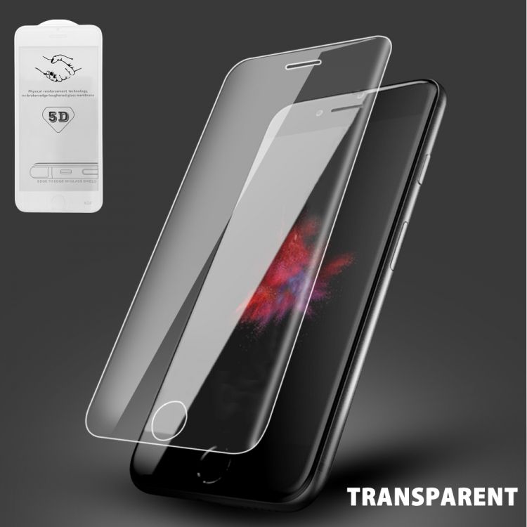 5D Стъклен протектор, Full Glue Cover за IPhone 7/8 (4,7"), Прозрачен