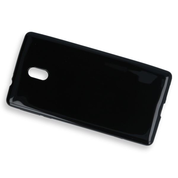 Ултра тънък силиконов гръб Jelly за Nokia 3, Черен