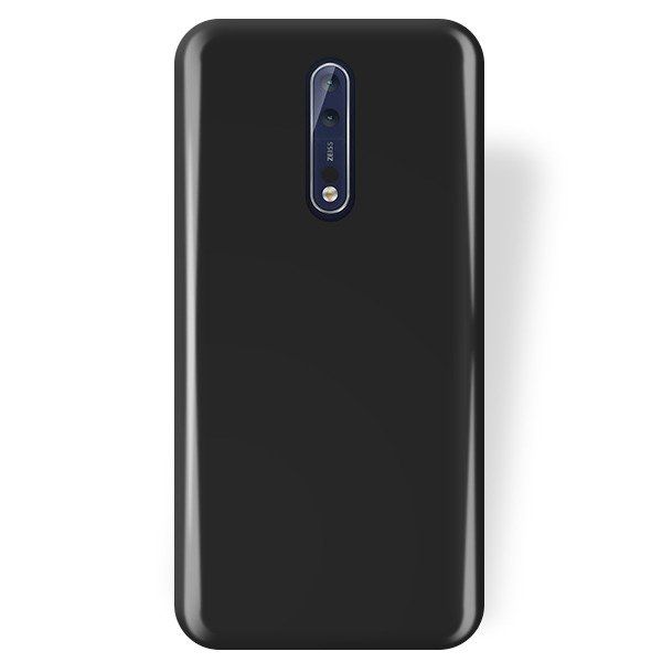 Ултра тънък силиконов гръб Jelly за Nokia 8, Черен