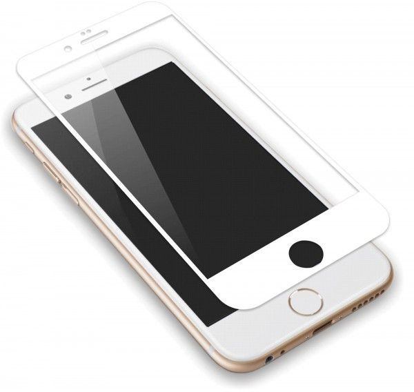 3D Стъклен протектор, Full Cover Tempered Glass за IPhone 6/6S Plus, Бял