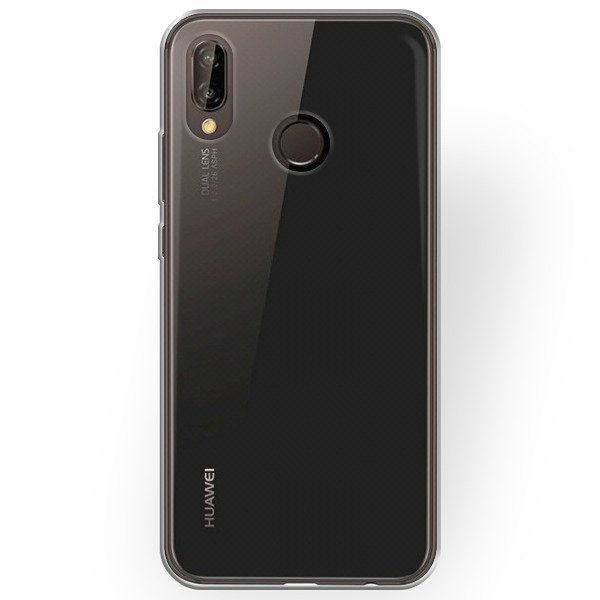 Ултра тънък силиконов гръб за Huawei P20 Lite, Черен/Прозрачен