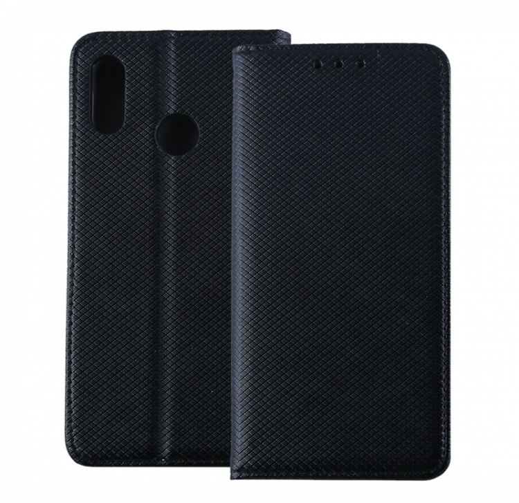 Кожен калъф Flip Book Smart за Huawei P20 Lite, Черен