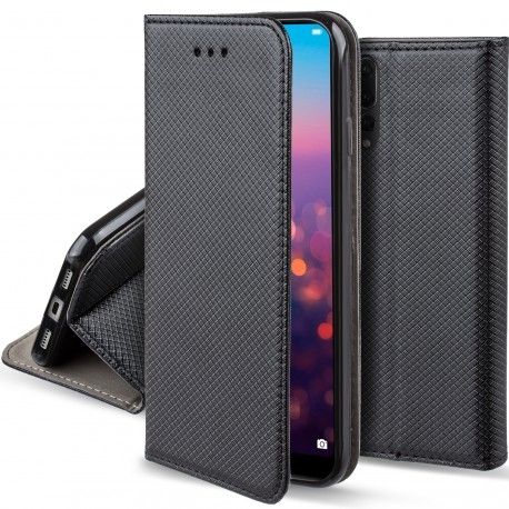 Кожен калъф Flip Book Smart за Huawei P20 Pro/Plus, Черен