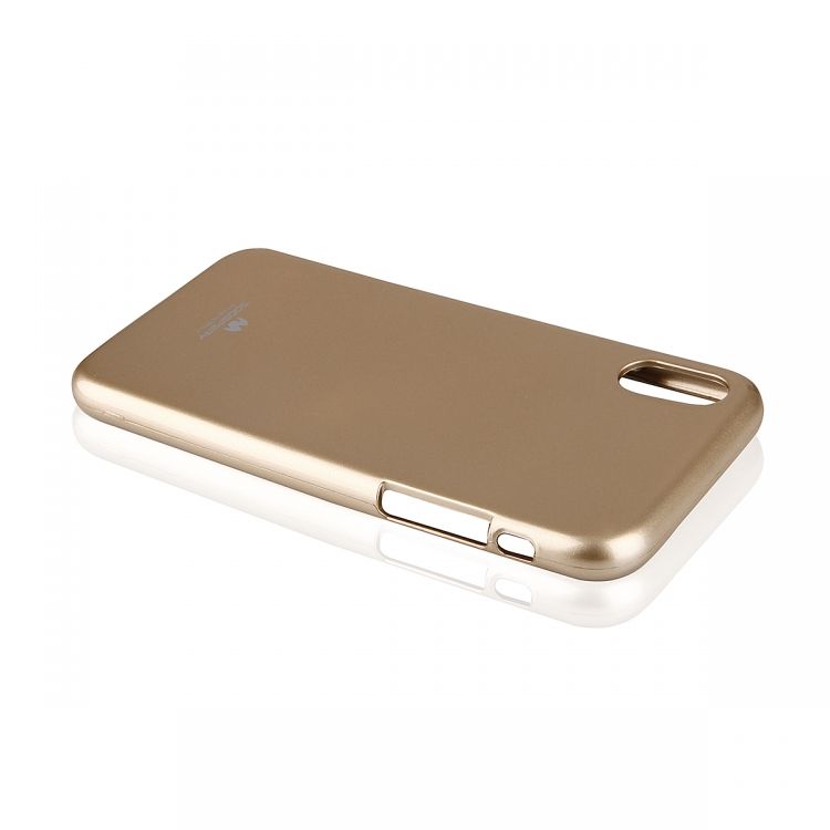 Луксозен силиконов гръб Jelly Mercury Goospery за IPhone X/XS, Златен