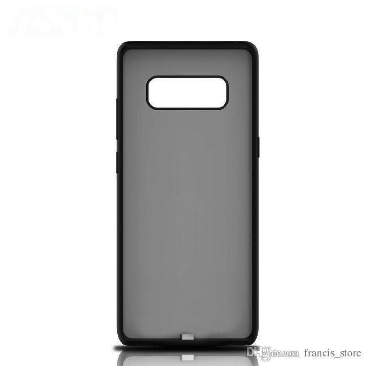 Ултра тънък силиконов гръб за Samsung N950 Galaxy Note 8, Черен/Прозрачен