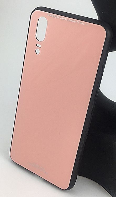 Луксозен стъклен твърд Glass гръб за Hawei P20, Розов