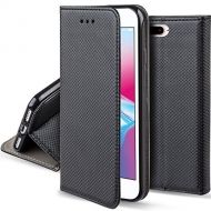 Кожен калъф Flip Book Smart за Huawei Y5 2018, Черен