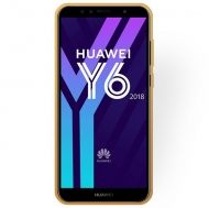 Луксозен гръб Flowers с камъни за Huawei Y6 2018, Златен