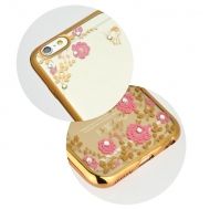Луксозен гръб Flowers с камъни за Huawei Y5 2018, Златен