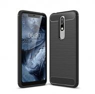 Anti Shock гръб Carbon за Nokia 5.1 Plus 2018, Черен