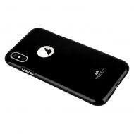 Луксозен силиконов гръб Jelly Mercury Goospery за IPhone X/XS, Черен