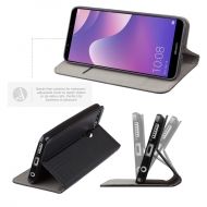 Кожен калъф Flip Book Smart за Huawei Y7 2018/Y7 Prime 2018, Черен