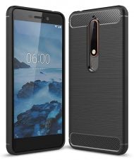 Anti Shock гръб Carbon за Nokia 5.1 2018, Черен