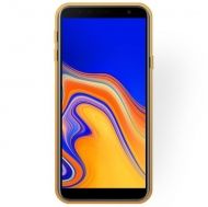 Луксозен гръб Flowers с камъни за Samsung J415 Galaxy J4 Plus 2018, Златен