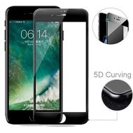 5D Стъклен протектор, Full Glue Cover за IPhone 7/8 (4,7"), Черен