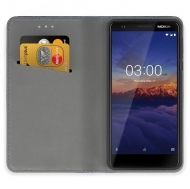 Кожен калъф Flip Book Smart за Nokia 3.1 2018, Черен