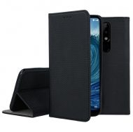Кожен калъф Flip Book Smart за Nokia 5.1 Plus/X5 2018, Черен