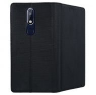 Кожен калъф Flip Book Smart за Nokia 7.1 2018, Черен