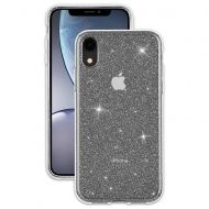 Силиконов гръб Lily Crystal Glitter за IPhone XR, Черен прозрачен