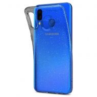 Силиконов блестящ гръб Lily Crystal Glitter за Samsung A305 Galaxy A30, Черен прозрачен