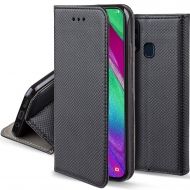 Кожен калъф Flip Book Smart за Samsung A405 Galaxy A40, Черен
