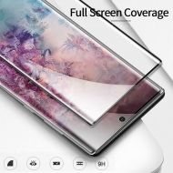3D Стъклен протектор с изрез за пръстов отпечатък Full Cover за Samsung N975 Galaxy Note 10 Plus, Черен (case friendly)