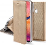 Кожен калъф Flip Book Smart за Samsung A202 Galaxy A20e, Златен