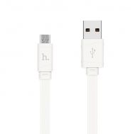 USB кабел HOCO Bamboo X5 Micro USB 1m., Бял
