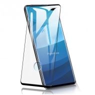 5D Стъклен протектор с изрез за пръстов отпечатък Hard Glass Full Glue Cover за Samsung Galaxy S20, Черен